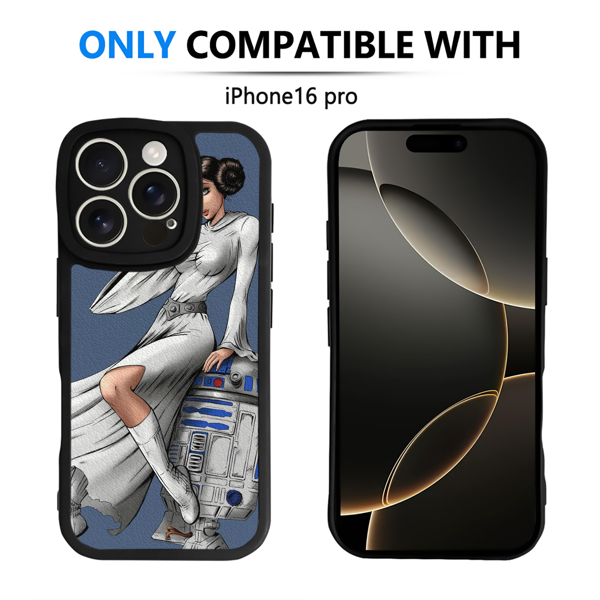 （画像用） スター・ウォーズ Star Wars 【iPhone 16シリーズ対応】シリコンスマホケース（レザー調） 材質：シリコン